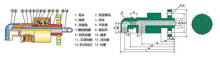 通水旋转接头内部结构图